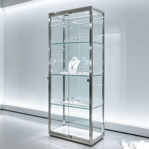 <span class=keywords><strong>Vitrine</strong></span> de présentation sectionnelle moderne en alliage d'aluminium personnalisée pour boutique, avec logo sur mesure, pour magasin de détail - Product Image 5