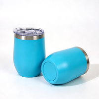 Offre Spéciale – Tasse de Voyage Isotherme 360 ml (12 oz) pour Boissons – Gobelet Double Paroi Sous Vide en Acier Inoxydable Bleu Ciel pour le Voyage