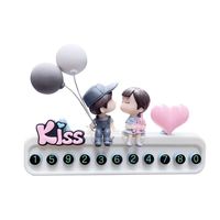 Support de plaque d'immatriculation temporaire créatif avec numéro de téléphone portable et signal d'arrêt personnalisé mignon – Accessoire intérieur de voiture