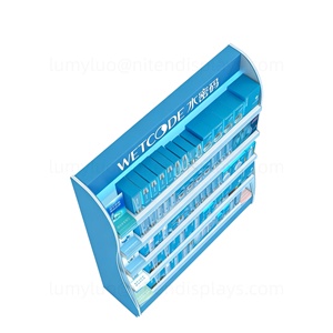 Exhibidores de Piso de Madera con Diseño Personalizado y Luz LED para Marcas de Cuidado de la Piel, Estante Cosmético Personalizado para Tiendas Minoristas y Boutiques - Product Image 3