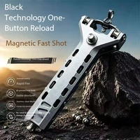 Slingshot automatique mécanique, en alliage d'aluminium CNC, entièrement métallique, avec chargeur, pratique pour l'extérieur, catapulte pour adultes, pour l'entraînement