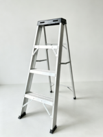 Échelle à marches en aluminium certifiée EN131, échelle pliante pour la maison avec plateau supérieur pour outils, échelle de travail portable pour l'intérieur