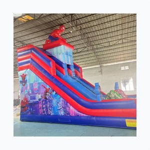 Toboggan gonflable Spiderman de dessin animé, jeux de glisse commerciaux, toboggan de fête - Product Image 4