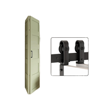 DonYoung 48 \ "Kit de quincaillerie pour porte de grange coulissante pliante à rouleaux robustes Portes coulissantes lisses montées sur le côté Portes peu encombrantes