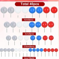 40 pièces de décoration de gâteaux en mousse colorée sérigraphiée et écologique pour les fêtes de mariage et d'anniversaire.