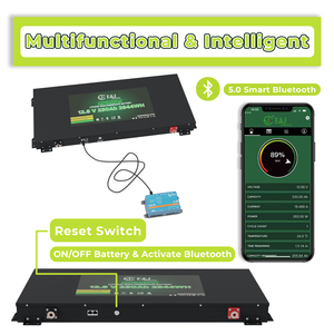 Baterai LiFePO4 Semi-solid State Slimline 12V 230Ah Deep Cycle 2.9kWh Daya 6000 Siklus untuk Solar Kelautan - Product Image 4