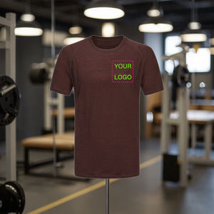 T-shirt <span class=keywords><strong>de</strong></span> sport à manches courtes en maille <span class=keywords><strong>de</strong></span> <span class=keywords><strong>laine</strong></span> mérinos, jersey uni, doux, anti-rétrécissement, anti-plis, respectueux <span class=keywords><strong>de</strong></span> l'environnement, sérigraphié <span class=keywords><strong>de</strong></span> haute qualité - Product Image 1