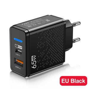 Prise UE/US/Royaume-Uni 65W Double Ports USB Type-C Chargeur mural portable Adaptateur de charge pour téléphone portable intelligent Chargeur mural de voyage - Product Image 5