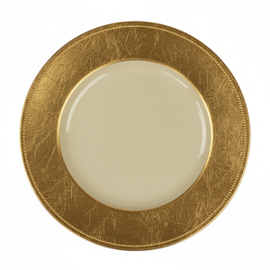 Plaque de chargeur de couleur argent faite à la main avec motif de fleurs en relief en métal de qualité supérieure idéal pour les hôtels et les restaurants - Product Image 1