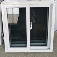 Fenêtre coulissante en PVC UPVC de style américain Fenêtre en verre teinté en vinyle pour la maison