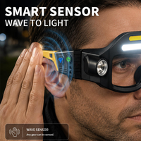 Nueva Linterna Frontal LED Multifuncional a Prueba de Agua de 5W, Carga Tipo-C, 4-8h de Duración, ABS, para Senderismo al Aire Libre