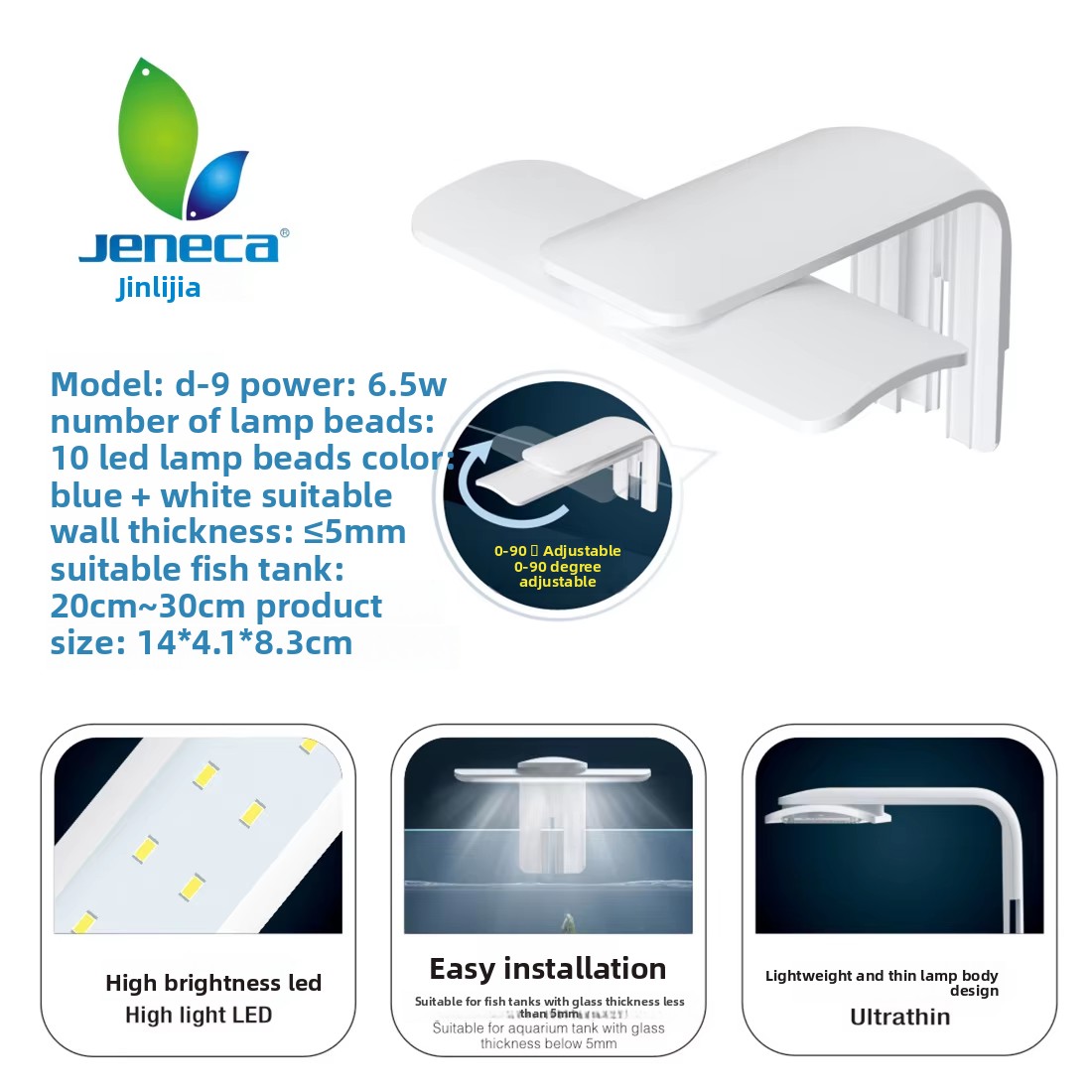 Lumières blanches et bleues 6,5W