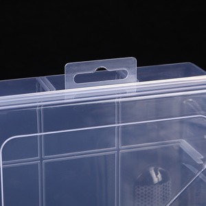 Transparent Rectangular <b>Plastic</b> <b>Storage</b> Box With Divider For Small Parts Organizing Desktop Container PP Material 5429 - Product Image 3