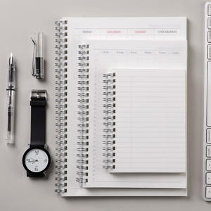 A5 A6 B5 couverture transparente PP carnet de notes grille lignes régulières <span class=keywords><strong>Cornell</strong></span> grille points feuille intérieure carnet spirale - Product Image 3