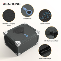 Caja Fuerte Biométrica Inteligente KENRONE para Joyas, con Control por Aplicación Bluetooth, para Exhibición y Almacenamiento de Joyas, Oro, Plata y Adornos en Tiendas Minoristas