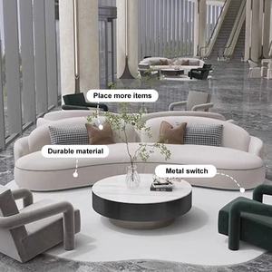 เฟอร์นิเจอร์ห้องนั่งเล่น โซฟาเท็ดดี้ โมเดิร์น โซฟาทรงกลม โซฟาบีน โซฟาผ้าบุคล้ายขนแกะสีขาว โซฟาปรับเอนได้ โครงไม้จริง - Product Image 5