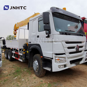 Truk Kargo Sinotruk Howo dengan 12Ton Teleskop Hidrolik Terpasang Boom Crane 6X4 10W Tipe Knuckle Howo Derek Truk untuk Dijual - Product Image 3