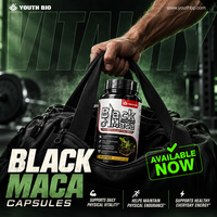 Capsules de Maca Noire Concentrée, Extrait à Haute Concentration 20:1, 1000mg, L-Arginine, Vitalité Quotidienne, Force, Adultes, 45 Doses, OEM ODM
