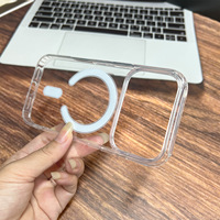 Casing HP Transparan TPU Akrilik Magnetik Anti Benturan untuk iPhone 18 17 16 15 14 13 12 11 Pro Max - Promo!