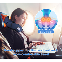 Oreiller cervical de voyage d'avion de mousse de mémoire gonflable avec l'oreiller de massage de produits de massage de capot