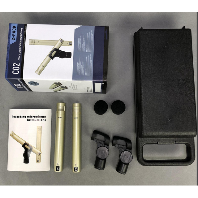 C02  Professional Portable Small Diaphragm Metal Microphone Cardioid Shape XLR High-Performance Studio Stage