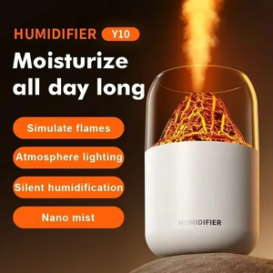 Moule pour humidificateur USB créatif en forme <span class=keywords><strong>de</strong></span> volcan, diffuseur d'aromathérapie avec brume réglable <span class=keywords><strong>et</strong></span> veilleuse LED pour chambre <span class=keywords><strong>et</strong></span> bureau - Product Image 3