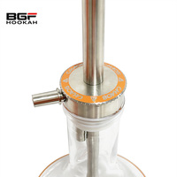 Vente en gros Design unique de haute qualité Orange Chaos Hookah Shisha Ensemble de fumeurs Shisha en acier inoxydable