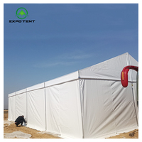 Cadre en alliage d'aluminium Bâche en PVC Temporaire Bureau Entrepôt Ecran solaire 6X12m Extérieur Imperméable Sans fenêtre Tente pour le commerce