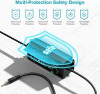 Adaptateur AC/DC réglable 72W 3V-24V 3A avec 13 embouts, convertisseur de polarité et câble de test crocodile