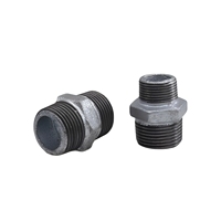 Raccord hexagonal égal en fonte malléable classe 150, directement de l'usine |   Raccord fileté mâle résistant à la corrosion pour tuyauterie industrielle