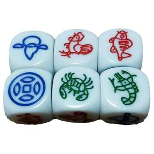 Dés à Sculpter Portable en Acrylique de 1,8 cm avec Perles Circulaires pour Poulet, Crevettes, Poisson et Riz, à Six Faces - Product Image 1