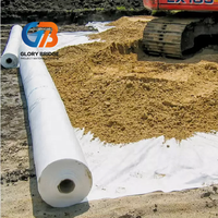 Tissu géotextile non tissé à haute stabilité thermique, géotextile hydrophobe en PP tissé pour la construction routière et ferroviaire