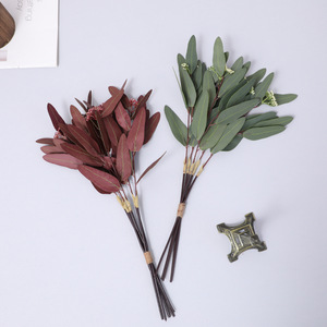 Fleurs en soie, branches d'eucalyptus, matériaux décoratifs pour mariage et banquet, plantes artificielles, verdure pour la décoration du salon et des allées - Product Image 2