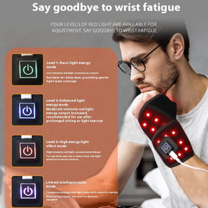 Fascia Terapeutica a Luce Rossa Personalizzata per Mano e <span class=keywords><strong>Polso</strong></span>, Dispositivo Indossabile Ricaricabile USB con Impulsi per Sindrome del Tunnel Carpale - Product Image 2