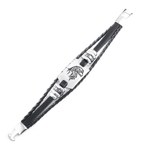 Pulsera de cuero con diseño de halcón, cuerda trenzada de PU negra y marrón, regalo de joyería para hombres y mujeres, accesorio de moda - Product Image 5