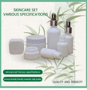 Exquisite White Porcelain Glass Lotion <b>Dispensing</b> <b>Bottle</b> DIY Macaron Colored Gradient Glass <b>Bottle</b> Skincare Product Set Series - Product Image 6