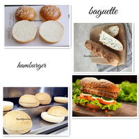 Équipement de boulangerie électrique Trancheuse de pain à hamburger/découpeuse de pain à hamburger pour utilisation au restaurant Trancheuse à hamburger à hot-dog