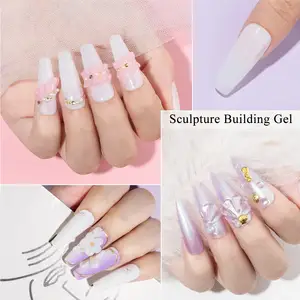Ready To Ship Factory Salon Supplies Gel White Pink Nail Extension Set UV Gel Applied To Nail Shell