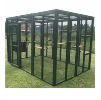 Cage pour animaux de compagnie robuste et sécurisée en fer, entièrement fermée, pour chats et chiens, utilisation en extérieur/intérieur, design surdimensionné pour animaux de taille moyenne/grande