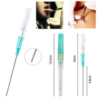 Acier chirurgical I.V. Aiguilles de perçage stériles pour cathéter et canule 14G 16G 18G 20G 22G – Outil professionnel pour piercing d'oreille, de lèvre, de nombril et corporel
