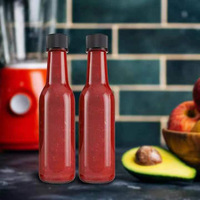 Bouteilles en verre pour sauce piquante de 3oz, 5oz, 8oz, bouteilles en verre transparentes vides avec film rétractable, mini bouteilles de vin, bouteilles de liqueur, bouteilles de boissons
