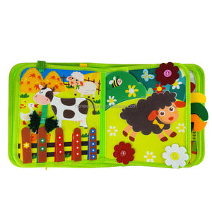 OEM ODM <span class=keywords><strong>Prix</strong></span> d'usine Jouets Montessori pour tout-petits Livre silencieux en feutre Mon premier livre de ferme Livre occupé en 3D pour les enfants - Product Image 4