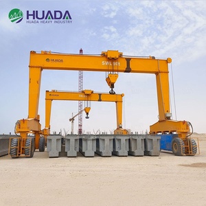 رافعة جسرية ديزل 90 طن بإطارات مطاطية مع وحدة تحكم منطقية قابلة للبرمجة وصندوق تروس للرفع المستقر في مراكز الخدمات اللوجستية - Product Image 6