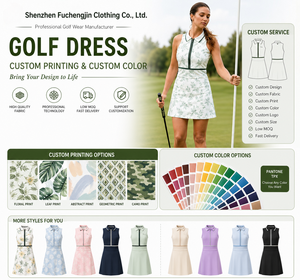 Abito da Golf e Tennis Floreale da Donna Senza Maniche 78% Nylon 22% Spandex 240GSM Leggero Elasticizzato in 4 Direzioni ad Asciugatura Rapida - Product Image 6