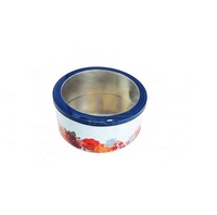 Clear-View Plat Rond Étain Transparent Acrylique Couvercle Bonbons Présentoir De Qualité Alimentaire Époxy Enduit CE Utilisation Commerciale Certifiée