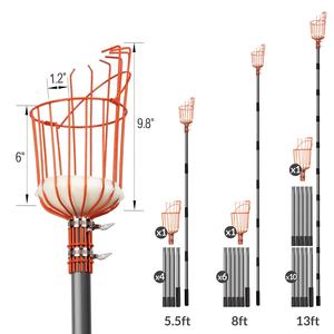 Outil de cueillette de fruits à peigne, outil de cueillette de fruits, tête de panier, poteau de scie, cueilleur de cerises télescopique, cueilleur de cerises à prix suivi - Product Image 2