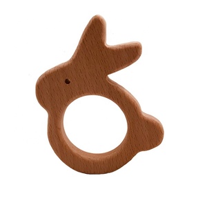 Personnalisé Lapin Naturel Hêtre Bois <span class=keywords><strong>Anneau</strong></span> <span class=keywords><strong>De</strong></span> <span class=keywords><strong>Dentition</strong></span> Pour Bébé <span class=keywords><strong>De</strong></span> <span class=keywords><strong>Dentition</strong></span> - Product Image 1