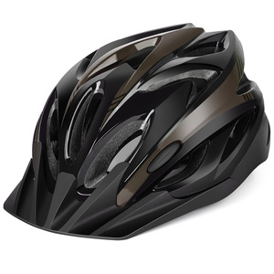 Bicycle Helmet Integrally Molded EPS Adult Unisex Cycling Sport Safety Helmet 26+ Air <b>Vents</b> Solid <b>Black</b> - Product Image 1