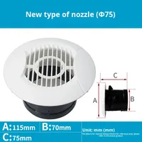 Système de ventilation à air frais en PVC ABS, sortie de ventilation centrale de climatisation, couvercle de ventilation d'évacuation, installation facile, design moderne, hôpital, salle de sport