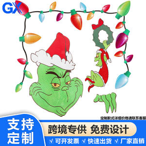 Imán Reflectante para Coche con Diseño de Grinch Navideño 2024, Imán Promocional para Refrigerador, Venta Caliente - Product Image 4